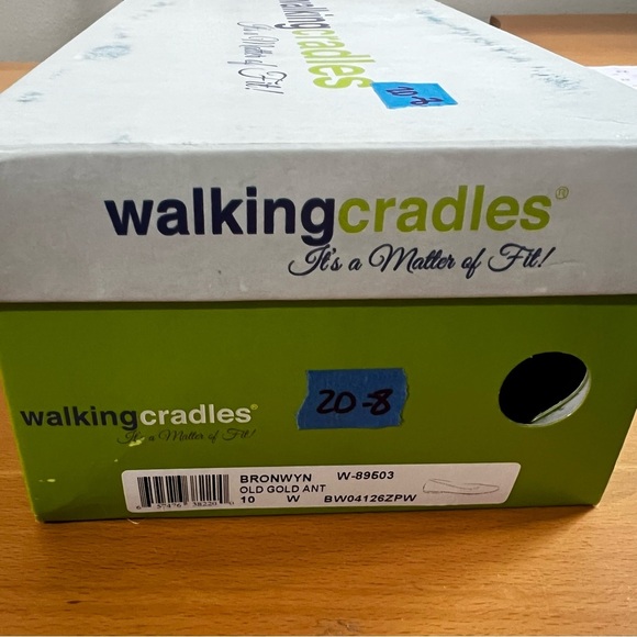 NIB Walking Cradles Gold Leather Bronwyn Flats sz 10W - Picture 12 of 12
